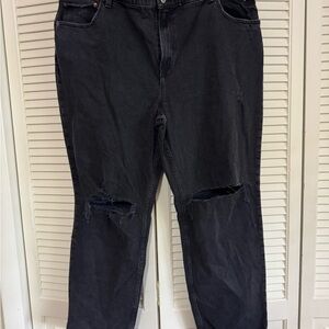 Abercrombie & Fitch women's Black Distressed Jeans